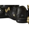 Mauro Ferretti figurina decorativa cane Rover con vassoio 23,5x13x18,5 cm oro nero