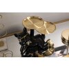 Mauro Ferretti figurina decorativa cane Rover con vassoio 23,5x13x18,5 cm oro nero