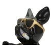 Mauro Ferretti figurina decorativa palla di cane con ciotola 18,5x20,5x20 cm oro nero