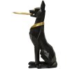 Mauro Ferretti figurina decorativa cane Ory con vassoio 30x64x91 cm oro nero