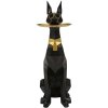 Mauro Ferretti figurina decorativa cane Ory con vassoio 30x64x91 cm oro nero