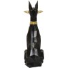 Mauro Ferretti figurina decorativa cane Ory con vassoio 30x64x91 cm oro nero