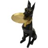 Mauro Ferretti figurina decorativa cane Ory con vassoio 30x64x91 cm oro nero