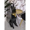 Mauro Ferretti figurina decorativa cane Ory con vassoio 30x64x91 cm oro nero