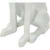 Mauro Ferretti scultura decorativa cane Ory con vassoio 27x51x74 cm oro bianco