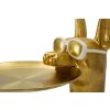 Mauro Ferretti scultura decorativa cane Pit con vassoio 30x64x91 cm oro