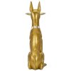Mauro Ferretti scultura decorativa cane Pit con vassoio 30x64x91 cm oro