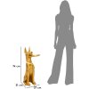 Mauro Ferretti scultura decorativa cane Pit con vassoio 27x51x74 cm oro