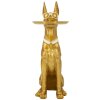 Mauro Ferretti scultura decorativa cane Pit con vassoio 27x51x74 cm oro
