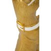 Mauro Ferretti scultura decorativa cane Pit con vassoio 27x51x74 cm oro