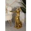 Mauro Ferretti scultura decorativa cane Pit con vassoio 27x51x74 cm oro