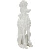 Mauro Ferretti scultura decorativa barboncino seduto 20x26x61 cm bianco