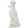 Mauro Ferretti scultura decorativa barboncino seduto 20x26x61 cm bianco