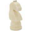 Mauro Ferretti figurina decorativa cavallo a scacchi Quarzy 14x13x31 cm oro bianco