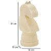 Mauro Ferretti figurina decorativa cavallo a scacchi Quarzy 14x13x31 cm oro bianco