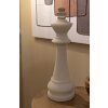 Mauro Ferretti statuetta decorativa re degli scacchi Quarzy Ø13x41 cm oro bianco