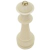 Mauro Ferretti figurina decorativa regina degli scacchi Quarzy Ø12x36 cm oro bianco