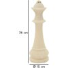 Mauro Ferretti figurina decorativa regina degli scacchi Quarzy Ø12x36 cm oro bianco