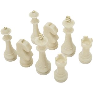 Mauro Ferretti set di scacchi Quarzy 8 pezzi in oro bianco