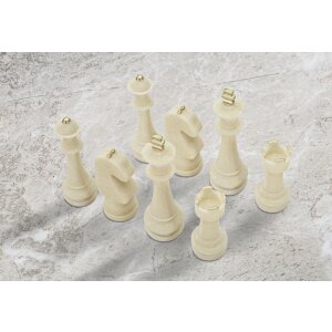 Mauro Ferretti set di scacchi Quarzy 8 pezzi in oro bianco