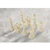 Mauro Ferretti set di scacchi Quarzy 8 pezzi in oro bianco