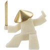 Mauro Ferretti figurina decorativa Samurai Oda Quarzy 17x7,5x18,5 cm oro bianco