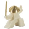 Mauro Ferretti figurina decorativa Samurai Oda Quarzy 17x7,5x18,5 cm oro bianco