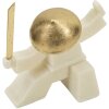 Mauro Ferretti figurina decorativa Samurai Oda Quarzy 17x7,5x18,5 cm oro bianco