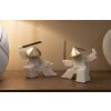Mauro Ferretti figurina decorativa Samurai Oda Quarzy 17x7,5x18,5 cm oro bianco