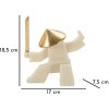 Mauro Ferretti figurina decorativa Samurai Oda Quarzy 17x7,5x18,5 cm oro bianco