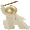 Mauro Ferretti figurina decorativa Samurai Oda Quarzy 19x8x18 cm oro bianco
