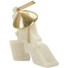 Mauro Ferretti figurina decorativa Samurai Oda Quarzy 19x8x18 cm oro bianco
