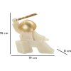 Mauro Ferretti figurina decorativa Samurai Oda Quarzy 19x8x18 cm oro bianco