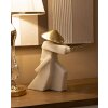Mauro Ferretti figurina decorativa Samurai Toku Quarzy 34x12x30 cm oro bianco