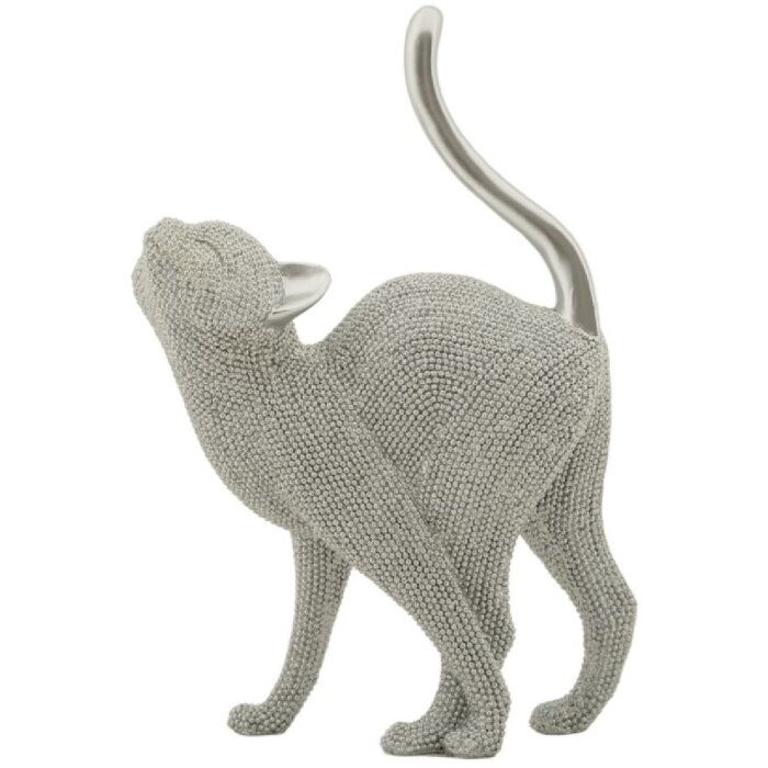 Mauro Ferretti figurina decorativa gatto Sparky 17,5x9x26 cm argento