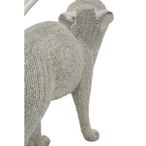 Mauro Ferretti figurina decorativa gatto Sparky 17,5x9x26 cm argento