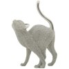 Mauro Ferretti figurina decorativa gatto Sparky 17,5x9x26 cm argento