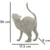 Mauro Ferretti figurina decorativa gatto Sparky 17,5x9x26 cm argento