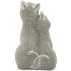 Mauro Ferretti figurina decorativa di una coppia di gatti Sparky 13x10x21 cm argento
