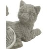 Mauro Ferretti figurina decorativa gatto Sparky con gattino 19x9x13 cm argento