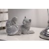 Mauro Ferretti figurina decorativa gatto Sparky con gattino 19x9x13 cm argento