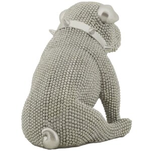 Mauro Ferretti Statuetta decorativa bulldog Sparky 17x11x14 cm argento