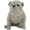 Mauro Ferretti Statuetta decorativa bulldog Sparky 17x11x14 cm argento