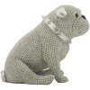 Mauro Ferretti Statuetta decorativa bulldog Sparky 17x11x14 cm argento