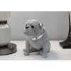 Mauro Ferretti Statuetta decorativa bulldog Sparky 17x11x14 cm argento