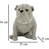 Mauro Ferretti Statuetta decorativa bulldog Sparky 17x11x14 cm argento