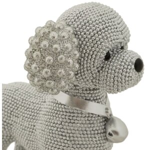 Mauro Ferretti figurina decorativa barboncino Sparky 15x9,5x15 cm argento