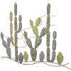 Mauro Ferretti decorazione murale cactus 90x2,5x64 cm multicolore