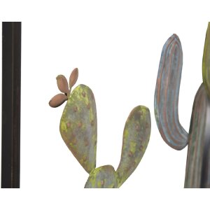 Mauro Ferretti decorazione da parete cornice cactus 50x1,3x50 cm verde azzurro