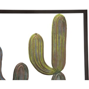 Mauro Ferretti decorazione da parete cornice cactus 50x1,3x50 cm verde azzurro